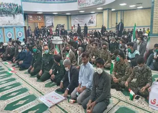 گردهمایی پرشور بسیجیان در شهر موسیان بمناسبت هفته بسیج