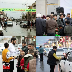 برپایی ایستگاه صلواتی پایگاه بسیج شهید آوینی در آستانه دهه فجر