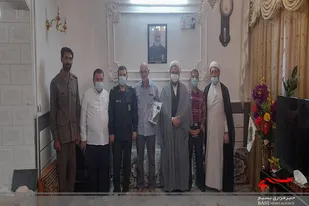 فرمانده سپاه ناحیه سرخه با سه تن از رزمندگان روستا لاسجرد در سرخه دیدار کرد