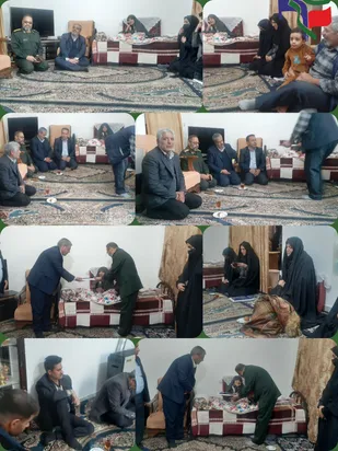 دیدار دانشجویان بسیجی بافت با خانواده شهید عوض پور