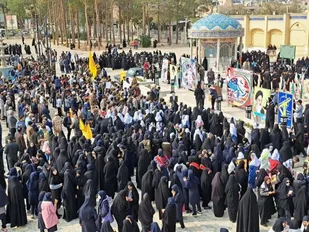 گزارش تصویری از راهپیمایی روز 13 آبان توسط مردم شریف شهرستان نایین