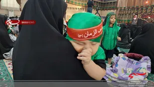 لب عطشان شیرخواران زاهدانی به یاد شش ماهه کربلا