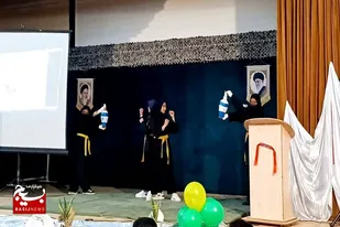 تجلیل از مدال آوران ورزشکار دختر لالجین به مناسبت هفته بسیج