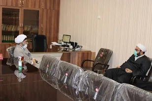 دیدار صمیمی مسئول امور روحانیون سپاه امام رضا (ع) با مسئول دفتر نمایندگی ولی فقیه ناحیه مالک اشتر