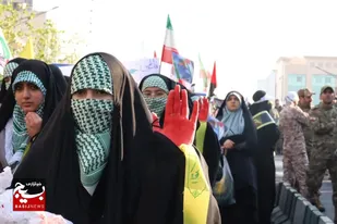 گزارش تصویری از رزمایش ۵۰ هزار نفری &laquo;الی بیت المقدس&raquo; بسیجیان تهران