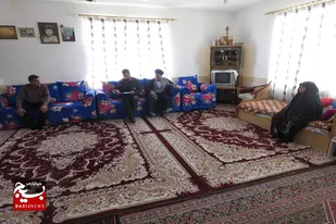 دیدار مسئول دفتر نمایندگی ولی فقیه در سپاه ناحیه فامنین با خانواده شهید ربانی