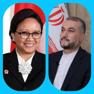 رایزنی و تبادل نظر وزرای امور خارجه جمهوری اسلامی ایران و اندونزی
