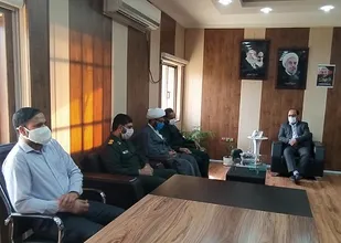 دیدار فرمانده ناحیه سپاه  با فرماندار شهرستان میناب