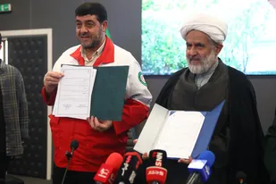 مراسم امضای تفاهم&zwnj;نامه همکاری میان سازمان بسیج مستضعفین و جمعیت هلال احمر