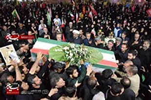 مراسم وداع با پیکر مطهر شهید &laquo;امیرعباس درهم&zwnj;فروش&raquo; در همدان