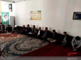 رزمایش جهادگران فاطمیون  در مسجد جامع شهر رضوان