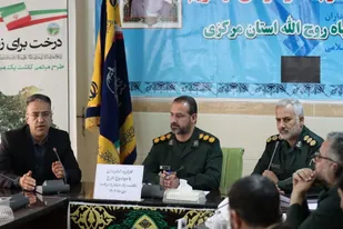 جلسه هماهنگی بسیج سازندگی استان مرکزی با منابع طبیعی در طرح کاشت یک میلیارد درخت