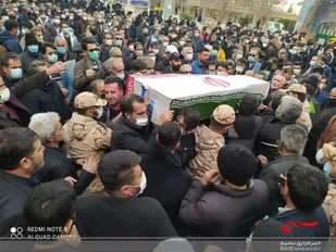 تشیع پیکر جانباز قاسم علی احمدوند در محمدشهر