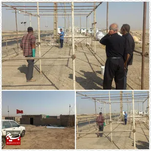 آماده سازی موکب باب الحوائج هندیجان در نقطه مرزی شلمچه
