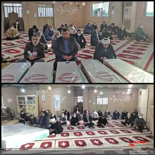 مراسم پرفیض زیارت عاشورا با حضور شورای حوزه بسیج کارمندی شهید عباسپور