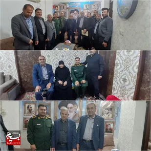 دیدار با خانواده شهیدان ، حسین احمدی راد و میرزاعلی محمد پور در صالح شهر به مناسبت نیمه شعبان و دهه مبارکه فجر