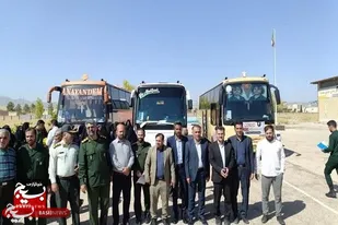 200 نفر از مشتاقان و  زائران شهرستان خرامه به تهران اعزام شدند