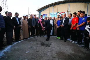 کلنگ&zwnj;زنی استخر سرپوشیده حسین&zwnj;آباد شاملو