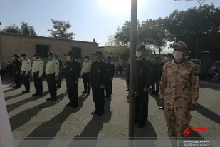 صبحگاه مشترک نیروهای مسلح منطقه قهاوند و آیین تجلیل از پیشکسوتان دفاع مقدس