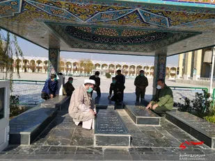 عزاداری فاطمیه در امامزاده آقا علی عباس توسط رزمندگان لشکر 14 امام حسین(علیه السلام)