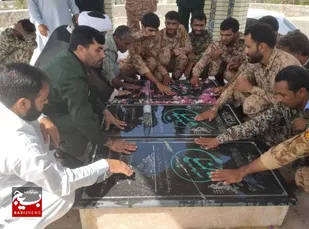 غبار روبی مزار شهدای گمنام شهرستان قصرقند