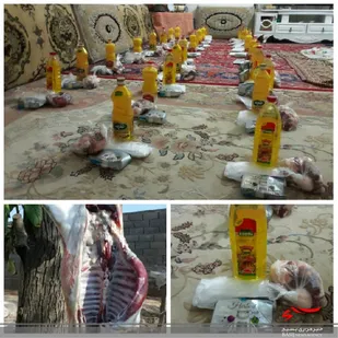 توزیع بسته های کمک معیشتی بهداشتی در روستای کوشکی اسفراین