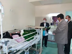 دیدار با کارکنان و بیماران بیمارستان آیت الله کاشانی شهرکرد