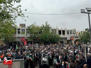 تجمع مردم گناباد در حمایت از اقتدار و صلابت نیروهای سپاه در حمله موشکی به اسرائیل+عکس و فیلم
