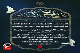 اعلام برنامه&zwnj;های گلزار شهدای کرمان در ایام شهادت امام رضا(ع)