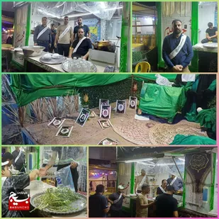 موکب&zwnj;ام العباس (س) روستای فیروزآباد هندیجان پای کار خدمت به زائران