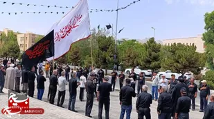 قافله عزاداران رضوی بهارستان در سوگ امام رئوف