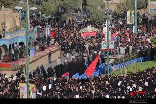 تشييع پيكر مطهر شهيد سرافراز محسن حججي در نجف آباد