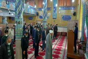 حضور بسیجیان آرادانی در نماز جمعه این شهرستان
