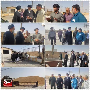 بازدیدنماینده ولی فقیه درخوزستان از مرکزخریدگندم زهره دهملاءبزرگ هندیجان