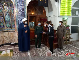 مراسم تکریم و معارفه فرمانده پایگاه بسیج شهدای مسجد جامع شیروان