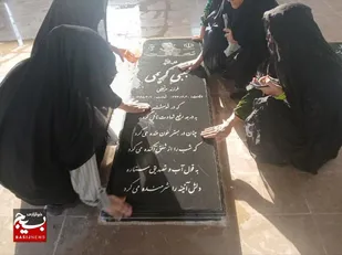 غبارروبی گلزار مطهر شهدای روستای منجرمویی