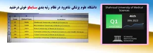 کسب رتبه ۳۷ کشوری در بین همه دانشگاه&zwnj;های کشور و دانشگاه برتر منطقه یک آمایش دانشگاه علوم پزشکی شاهرود