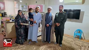 دیدار با خانواده سرباز طلبه سپاه ناحیه چالوس