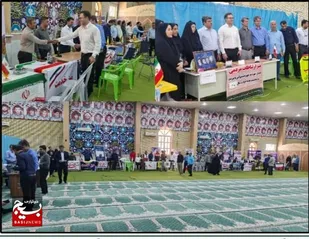 برگزاری میز خدمت مسئولان دستگاه&zwnj;های اجرایی تنگستان در مصلی جمعه اهرم