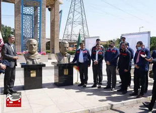 رونمایی از سردیس های شهید حاج قاسم سلیمانی و شهید علی هاشمی در فولاد اکسین خوزستان
