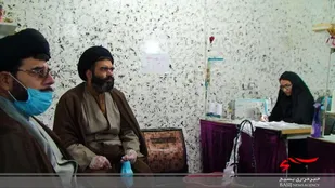 بازدیدامام جمعه و مسئولان از کارگاه تولید ماسک