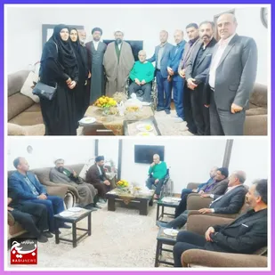 عیادت از ایثارگر فرهنگی در هفته عقیدتی سیاسی و معلم در شهرستان گلوگاه
