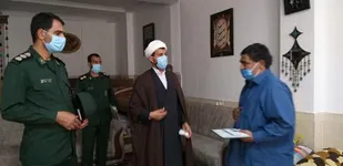 دیدار فرمانده سپاه جیرفت با خانواده شهیدبهادری