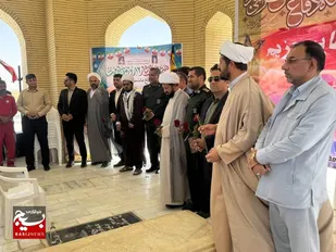 مراسم غبارروبی گلزار شهدای میرحسینی برگزار شد