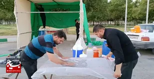 برپایی موکب شهدای صالح شهر، گتوند در جاده ورودی این شهر