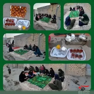 بر پایی سفره صلوات  با حضور بسیجیان