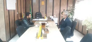 دیدار رئیس اداره برق با مسئول بسیج سازندگی سپاه شهرستان پیشوا جهت اجرای طرح جهاد روشنایی