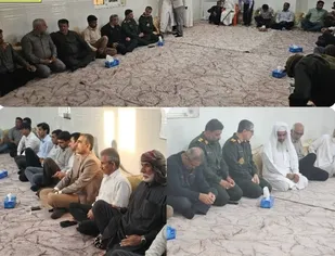 دیدار جانشین فرماندهی سپاه امام سجاد(ع) استان هرمزگان با علما و بزرگان اهل سنت شهرستان بندرسیریک