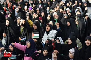 همایش دختران همدانی در حمایت از مردم مظلوم فلسطین برگزار شد