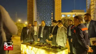 حضور سرپرست صندوق بازنشستگی کشور در یادمان شهید گمنام شرکت فولاد اکسین خوزستان
